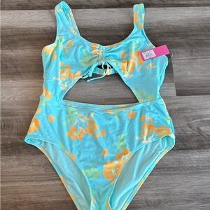 New Ninety-Nine Women’s One-Piece Swimsuit with Cut Out Center - Size XL
